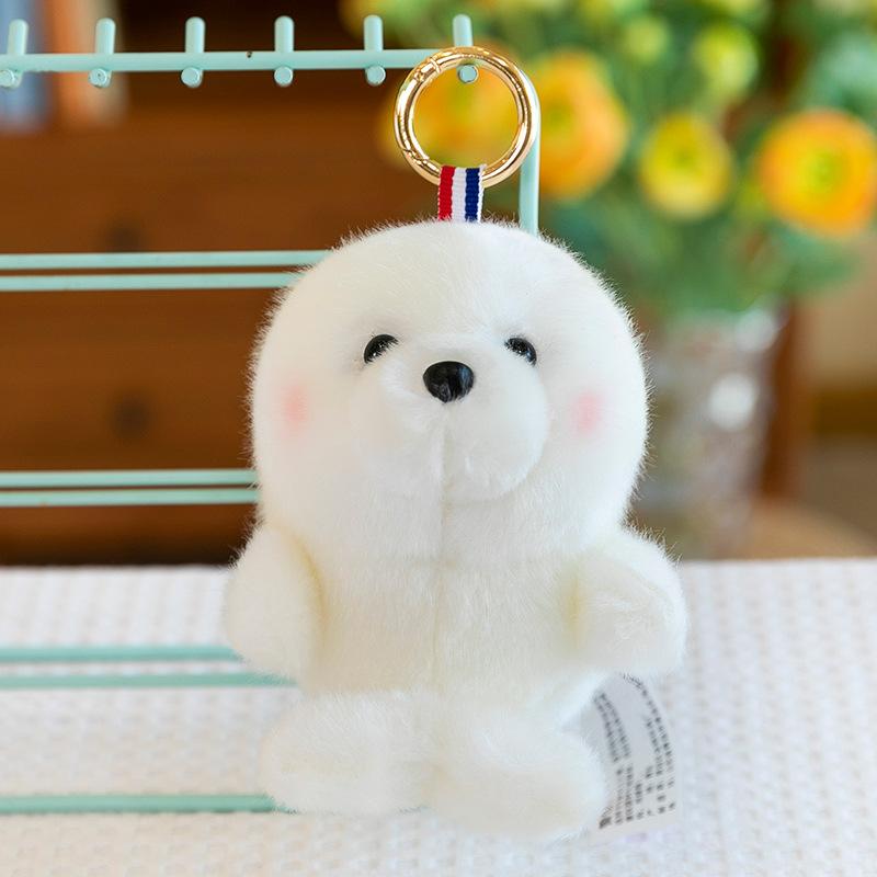 New Soft and Cute Spherical Plush Pendant Panda Doll Bunny Backpack Pendant Pink Pig Keychain Event Gift