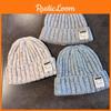 Fashion Letter Patch Knit Beanie Women Accessory For Winter Warmth Comfort And