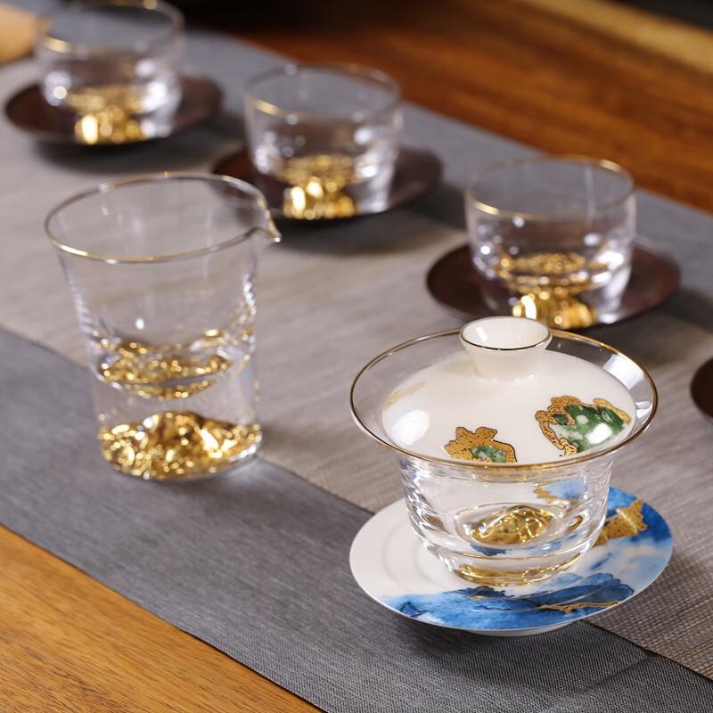 Blue Phantom Crystal Glass Kung Fu Tea Set