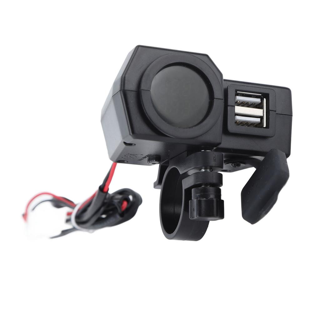 Motorcycle Charger Universal Dual USB Voltage Temperature Digital Display Charger for Electric