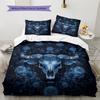 Cow Skull Pattern Bedding Home Decoration Birthday Gift (1 * duvet cover + 2 * pillowcase, without core)