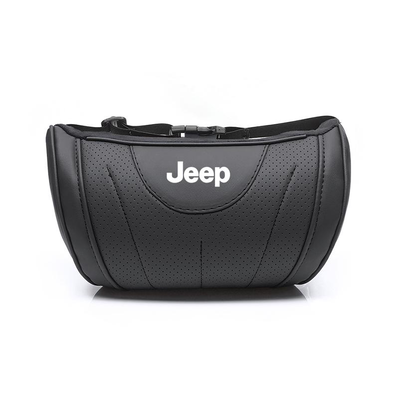 CMH1 Автомобильная Подушка для Шеи Jeep Кожаная Дышащая Мягкая Аксессуары для Подголовника Для Renegade Cherokee Compass JK Wrangler JL Gladiator Grand