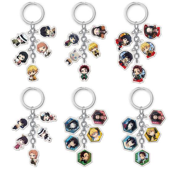 Аниме Клинок, рассекающий демонов Брелок Kimetsu No Yaiba Сумка Косплей Ювелирные изделия Подвески Подарок