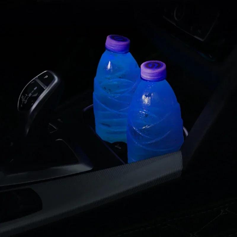 2pcs For BMW M3 M5 M6 X1 X3 X5 E34 E39 E36 E60 E90 E46 F30 Luminous USB pad Car Anti Slip Water coaster LED Mat Car accessories