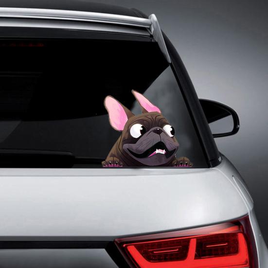 3D прекрасный мультяшный автомобиль, окно, собака, автомобильный Стайлинг, наклейки, украшения