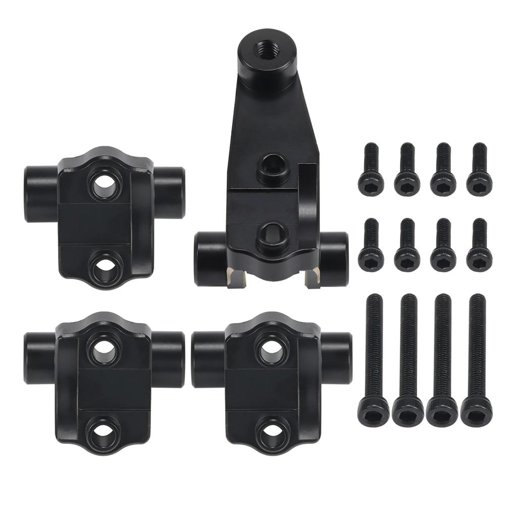 CNC Black Brass TRX4 Suspension Link Mounts Front Rear Axle Mounting Set for 1/10 RC Crawler TRX-4 Bronco Defender 8227 Upgrade