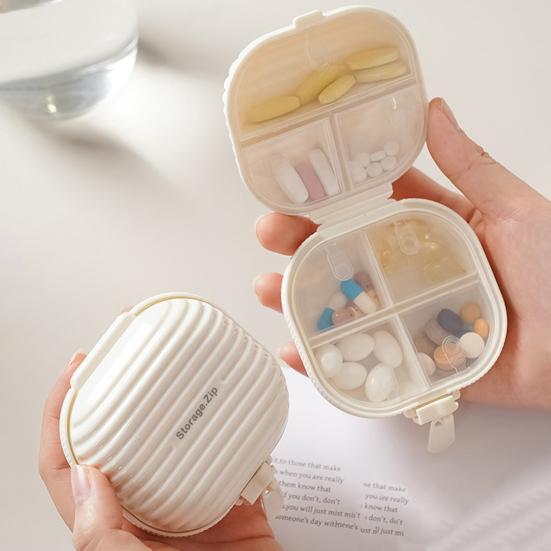 7 Grids Pill Organizer Box with Silicone Seal Portable Mini Medicine Storage for Travel And Daily Use Moisture Proof Weekly Pill Case Jewelry Holder