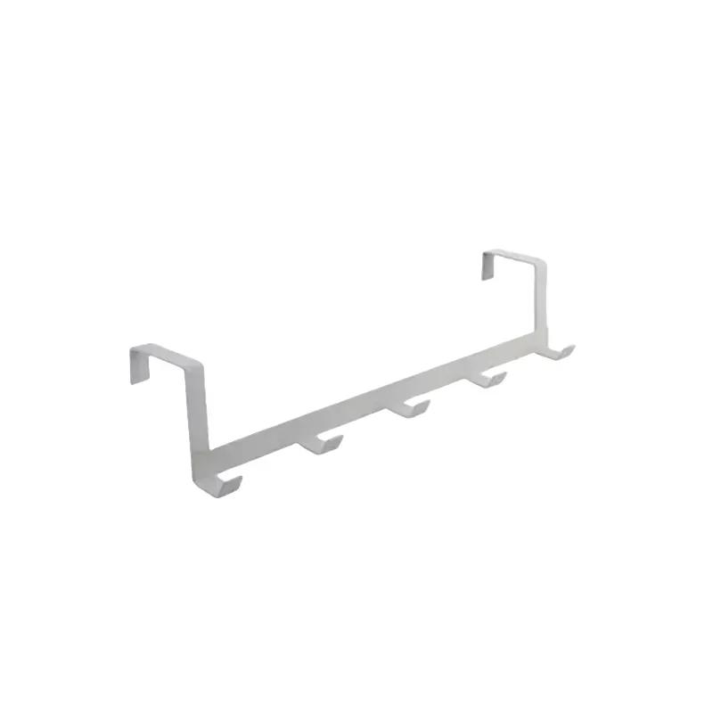 1Pcs Space-Saving 5-Hook Door Hanger - Easy Install, Contemporary Style, Durable Storage for Coats
