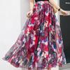 Tooxika Chiffon Skirt, Floral Holiday Style Beach Skirt