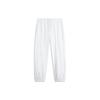 Штаны женские спортивные Li Ning Sports Lifestyle Series, однотонные, со средней талией, со шнурком и свободной манжетой, трикотажные, стандартные, белые AYKU366-1