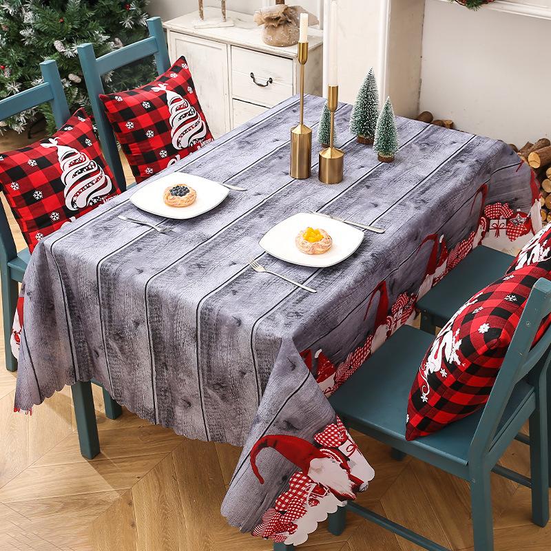 Christmas Printed Tablecloth Rectangle Dining Table Tablecloth Xmas Decorations Party Decoration