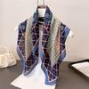 Модный квадратный шарф с принтом для женщин, хлопковый бархатный шейный платок, шаль, накидка, элегантный шейный платок, банданы, женский хиджаб
