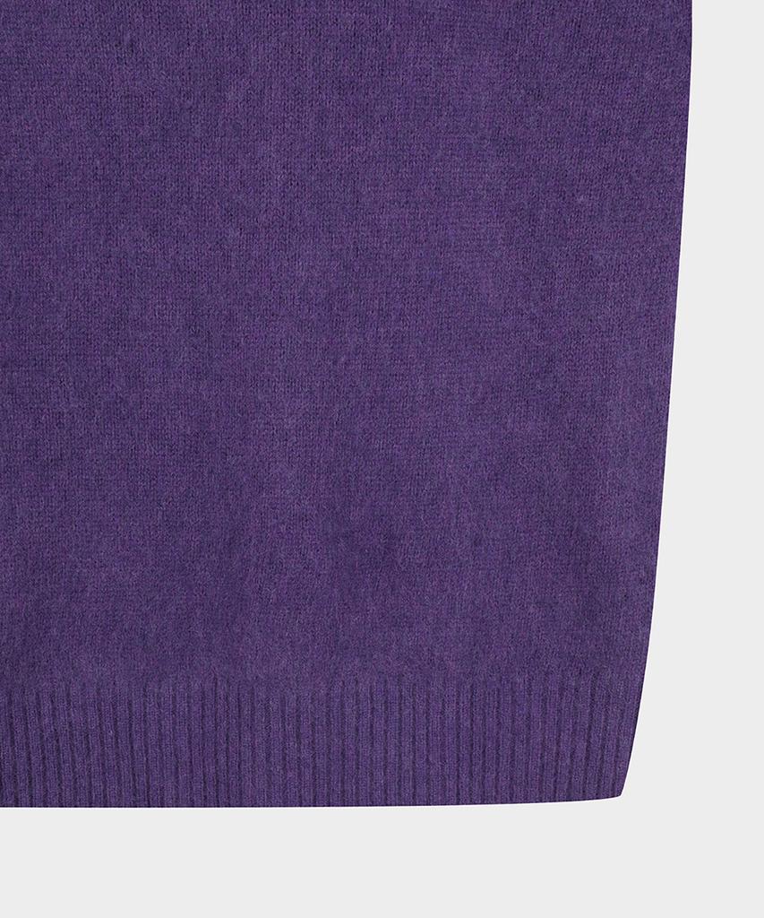 BROOKS BROTHERS Brushed Wool Classic Sweater (Purple) (Bbwrmm4280Tew)