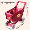Kids Shopping Cart Toy Kids Trolley Toy Play Kitchen Pretend Play Educational Toy for Boys Girls Not Include Fruit & Food