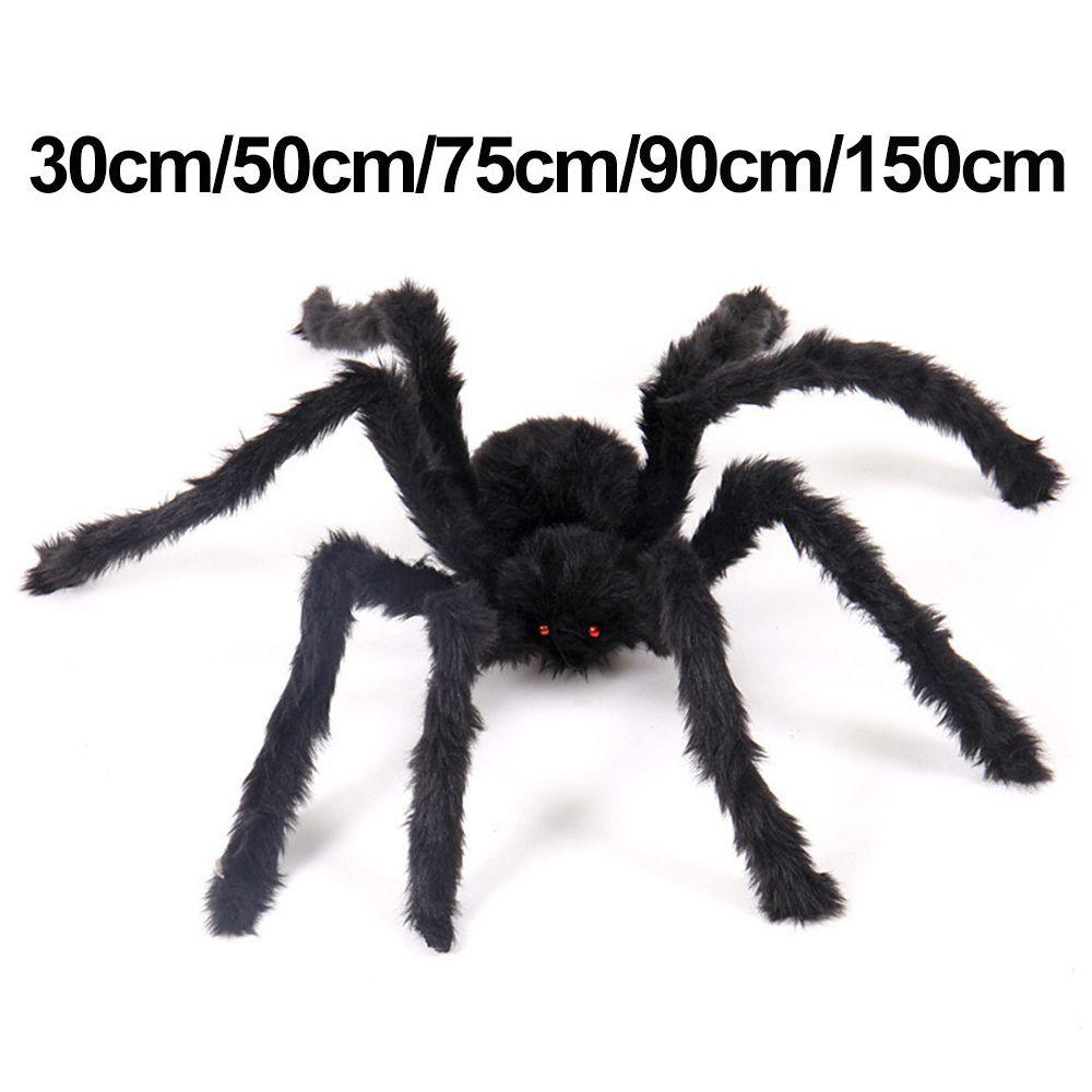 Party Supplies Prank Props Black Plush Spider Bar Ornament Halloween Decoration Haunted House