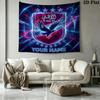 Custom Name Al Ahly SC2Printed Tapestry – Wall Hanging for Bedrooms, Dorms, and Home Decor