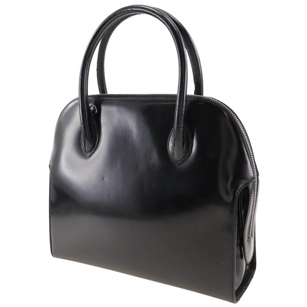 Salvatore Ferragamo Сумка Gancini BW-216653 черная эмаль Женская Б/У