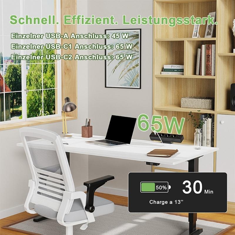 Стяжной кронштейн для удлинителей 3 розетки AC 3 порта USB PD18W/65W Хабы быстрой зарядки Кабель 1.8 метра для домашнего офисного стола