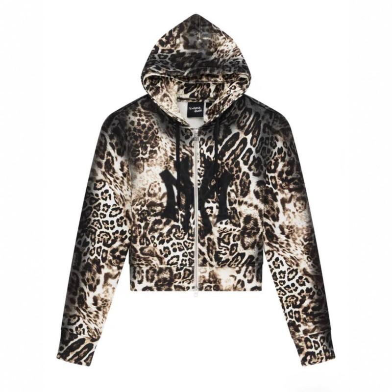 Mowalola X Ksubi Leopard Zip Hoodie Unisex Streetwear Casual Fit