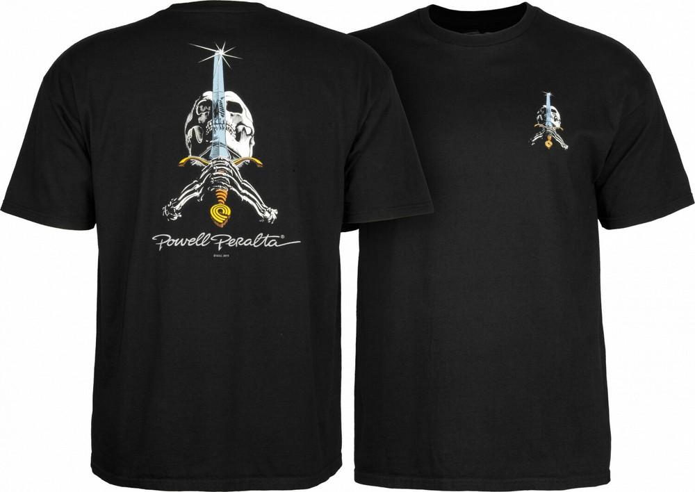 Powell Peralta SKULL AND SWORD Skateboard T Shirt BLACK Unisex T-Shirt