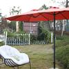 14.8 Ft Double Sided Outdoor Umbrella Rectangular Large with Crank ( Orange )(No Base)