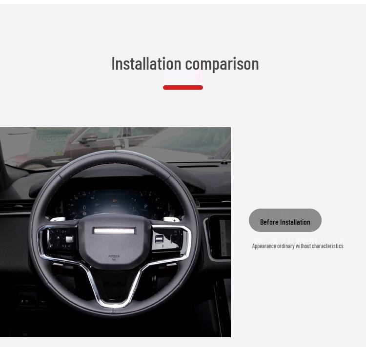 Real Carbon Fiber Steering Wheel Paddle Shifters for Land Rover Range Rover, Evoque, Discovery, and Velar