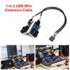 9 Pin Female USB2.0 Motherboard Header Cable USB Hub Extension Splitter Cable USB 9 Pin Header