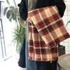 Retro plaid scarf women's autumn and winter versatile new double-sided thousand birds grid British cute scarf Korean version trendy shawl