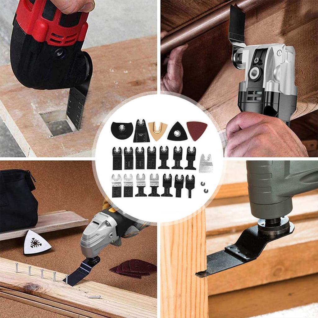 26pcs Universal Oscillating Saw Blades HighCarbon Steel Cutting Polishing Multitool for Wood