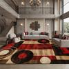 Retro Color Block Splicing Style Living Room Rug Decoration Home Easy Clean Fluffy Carpet Non-slip Short Velvet Large Floor Mats