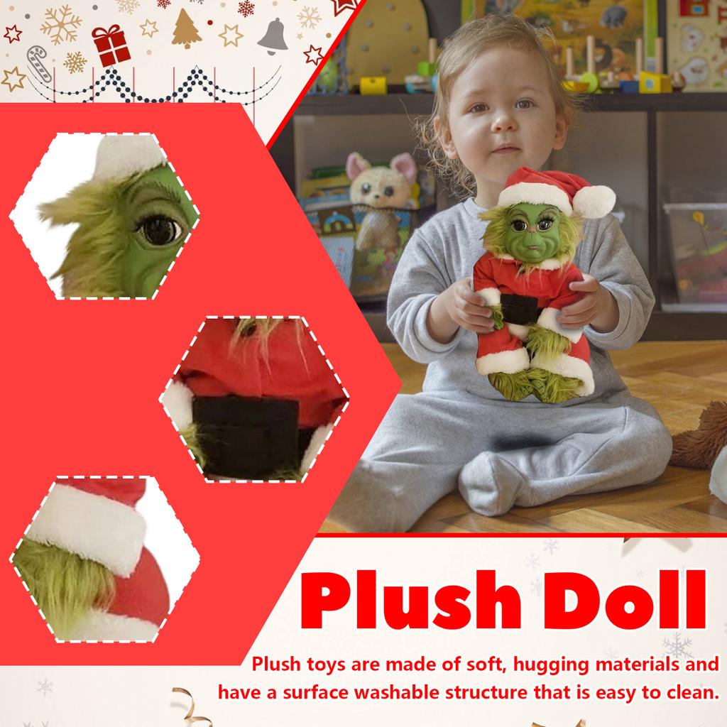 Рождественский Сюрприз Игрушка Гринч Милая Кукла Плюшевая (Нет тега)