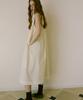 Green Butter Cotton Nylon Pintuck Dress (Cream)