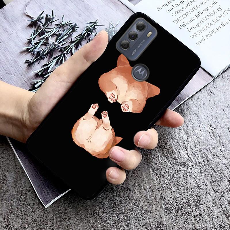 Чехол для телефона с собакой такса корги для Motorola Moto E32 E20 E40 G22 G52 G20 G30 G100 G60 G50 G10 GPure GStylus G9 One Action Macro