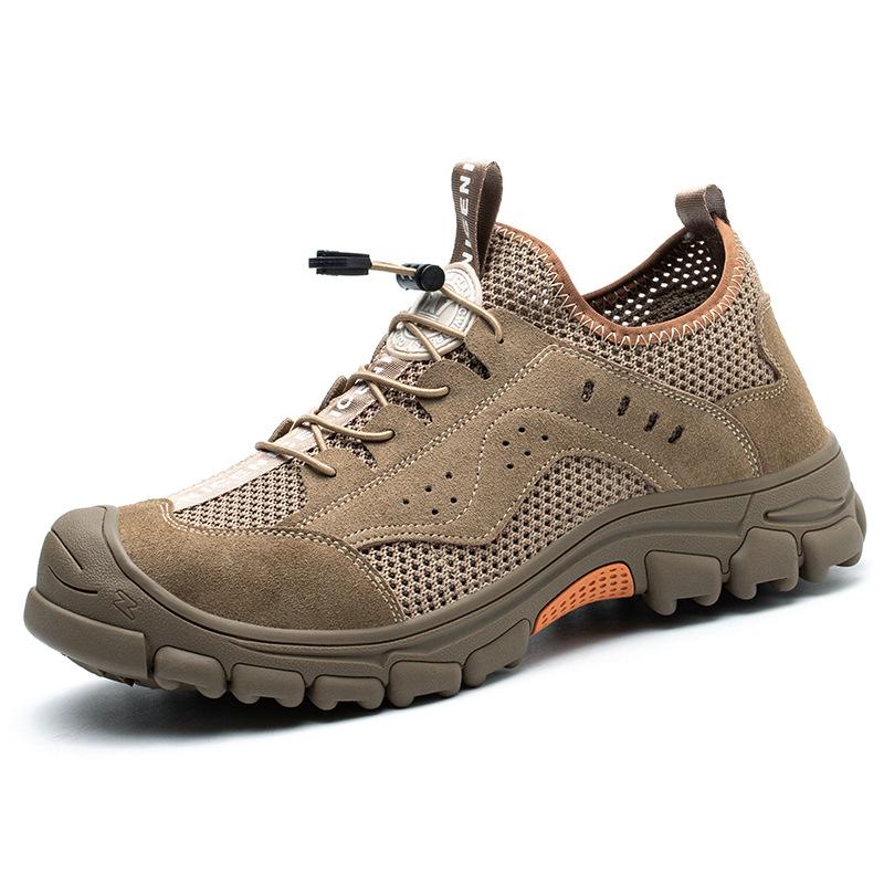 Labor Insurance Shoes Men's Anti-smashing and Anti-piercing Large-net Work Shoes Wear-resistant Construction Site Safety Protective Shoes