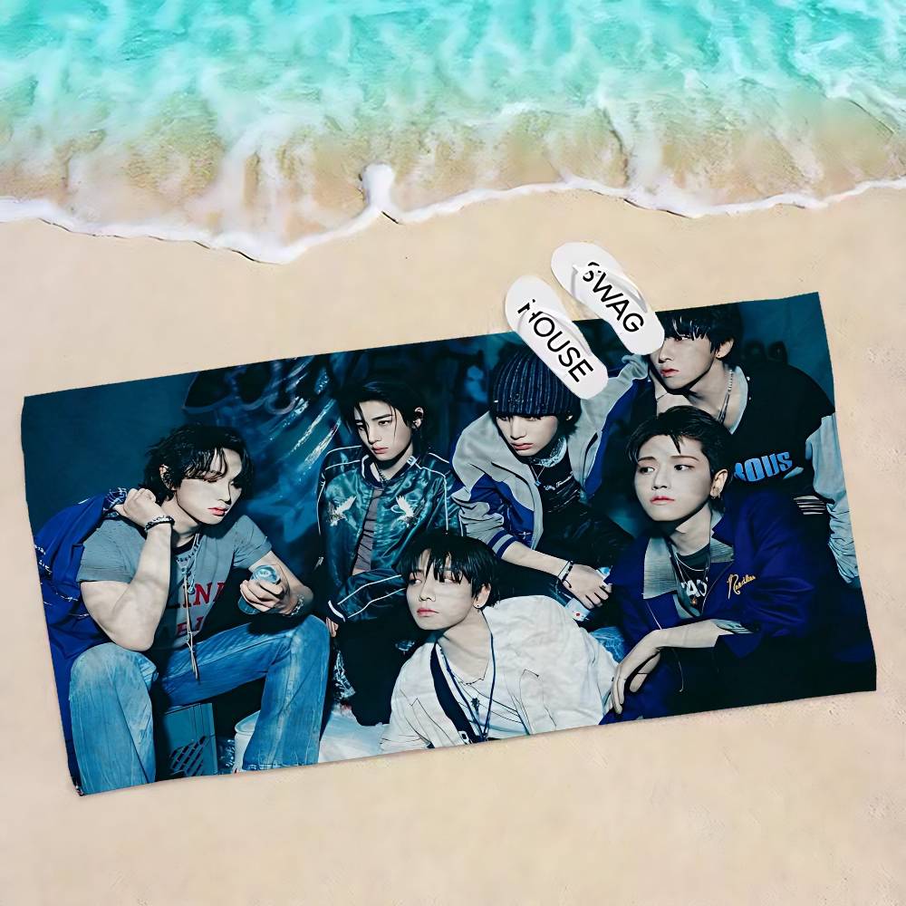 Kpop Band B-boynextdoor Bath Towel Microfiber Soft Water Absorbing Breathable For Girl Kids Decorative Cartoon Beach Towel