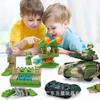 Пятизвездочная игрушка Crazy Tank Defense Battle Собранные строительные блоки Пульт дистанционного управления DIY Творческая сборная колесница Образовательный подарок