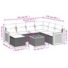 8 Piece Garden Sofa Set with Cushions Beige Poly Rattan