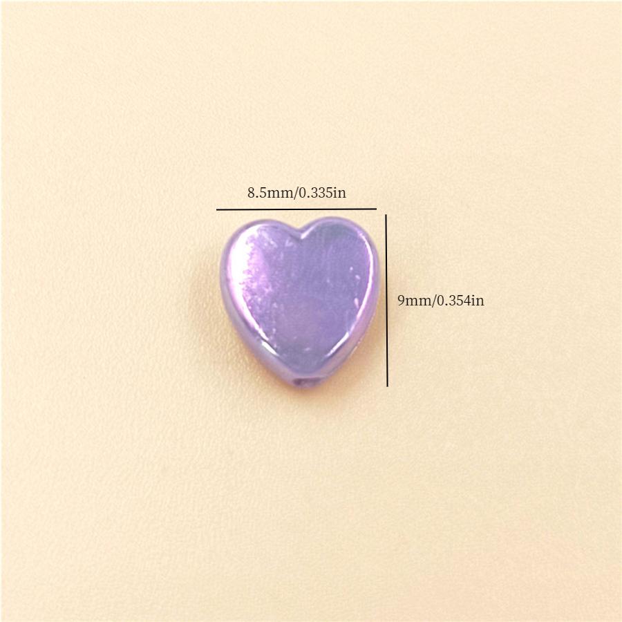 Home Kitchen AB Color Accessories Handmade Gifts Jewelry Making 250Pcs Heart Acrylic Beads DIY For
