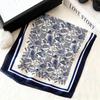 Pentagram letters my versatile silk scarf women's spring and autumn cotton and linen high-end square scarf neck decoration with shirt trench coat