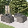 Day and Night - Day and Night Garden Furniture Set 8 Pieces and Gray Synthetic Rattan Cushions