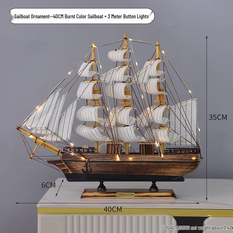 Орнамент Парусная лодка - Модель для украшения дома или офиса