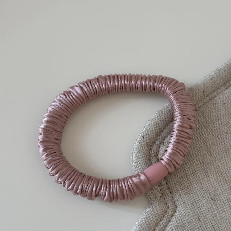 Корейская базовая простая эластичная резинка для волос из ледяного шелка в виде толстой кишки, однотонная, головной убор, аксессуары для волос для девочек и женщин