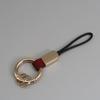 Custom Name Metal Keychain Suede Leather Retro Personalized Key Chain Ring for Men Women Lanyard Cotton Rope Strap Keyring Gift