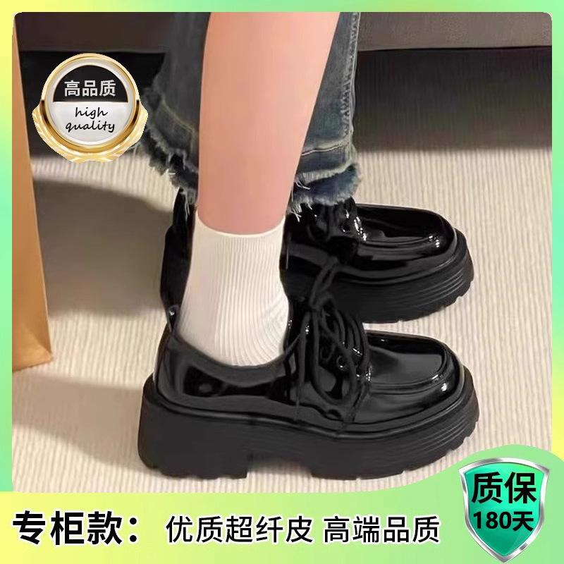 Универсальные туфли из толстой кожи, женские туфли в ретро-британском стиле, японские однобортные туфли, женские модели