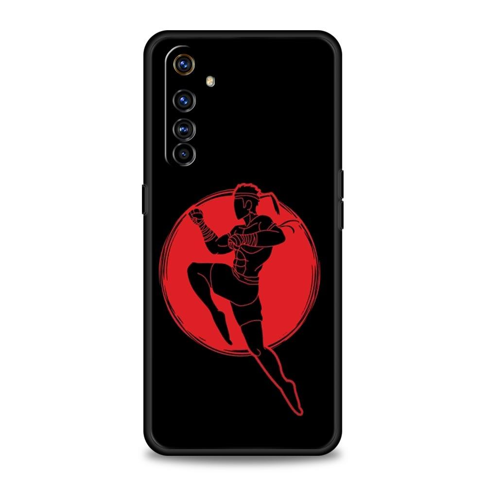 Боксерские перчатки Муай Тай Чехол для телефона Для Realme 12 11 10 4G 9 8 5G 7 6 GT5 GT3 GT2 Pro Plus C21 C11 C25 C35 GT Neo 2 3 3T 5 Чехол