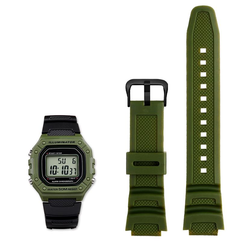 Силиконовый ремешок из смолы для часов Casio Band SGW-300 SGW-300H/400/500 AE1200 AE1100 MRW-200 W218H Водонепроницаемый резиновый спортивный ремешок для часов