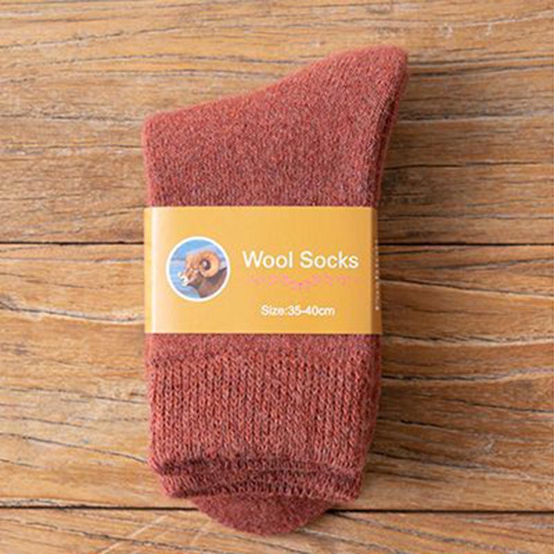 Мужские и женские носки из супертолстой шерсти - теплые носки средней длины из бархата и махровой ткани