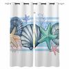 Ocean Summer Shell Starfish Coral Watercolor Blackout Curtains For Living Room Bedroom Window Treatment Drapes Home Decor