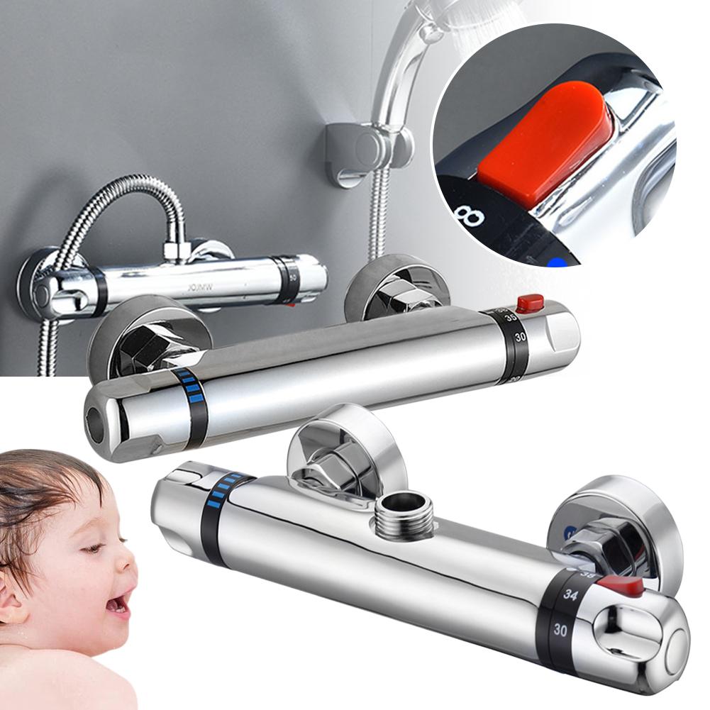 Термостатический смесительный клапан для душа, настенное крепление, 38℃, постоянный контроль температуры, смеситель для душа с горячей и холодной водой, кран-клапан