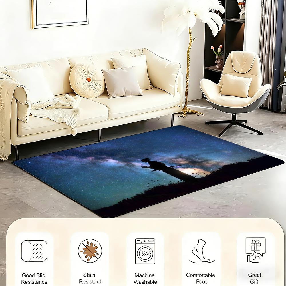 Classical Anime V-Vagabond Floor Mat Bedroom Living Room Flannel Door Mat Non-Slip Home Decor
